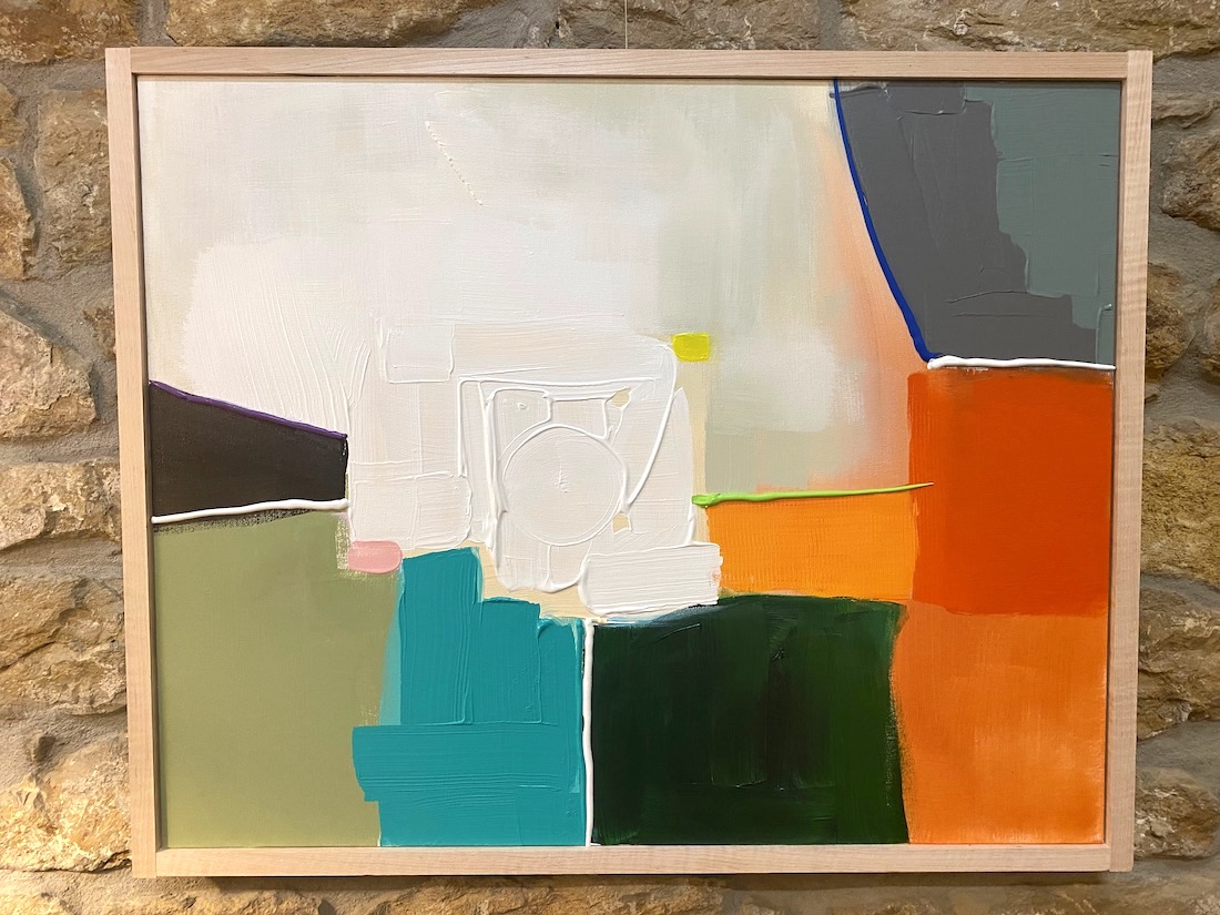 abstract painting with color blocks