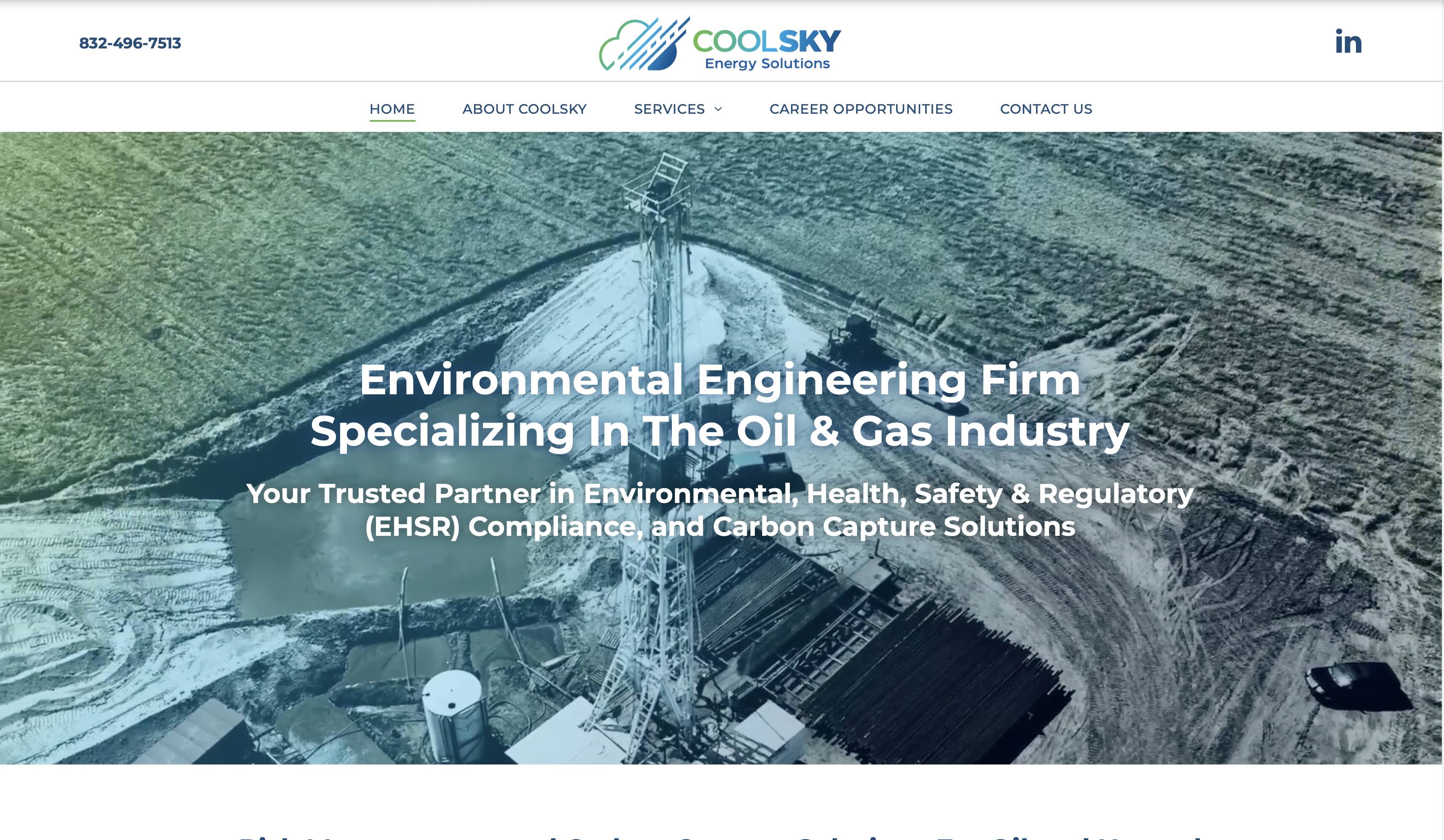 Cool Sky Energy website screenshot