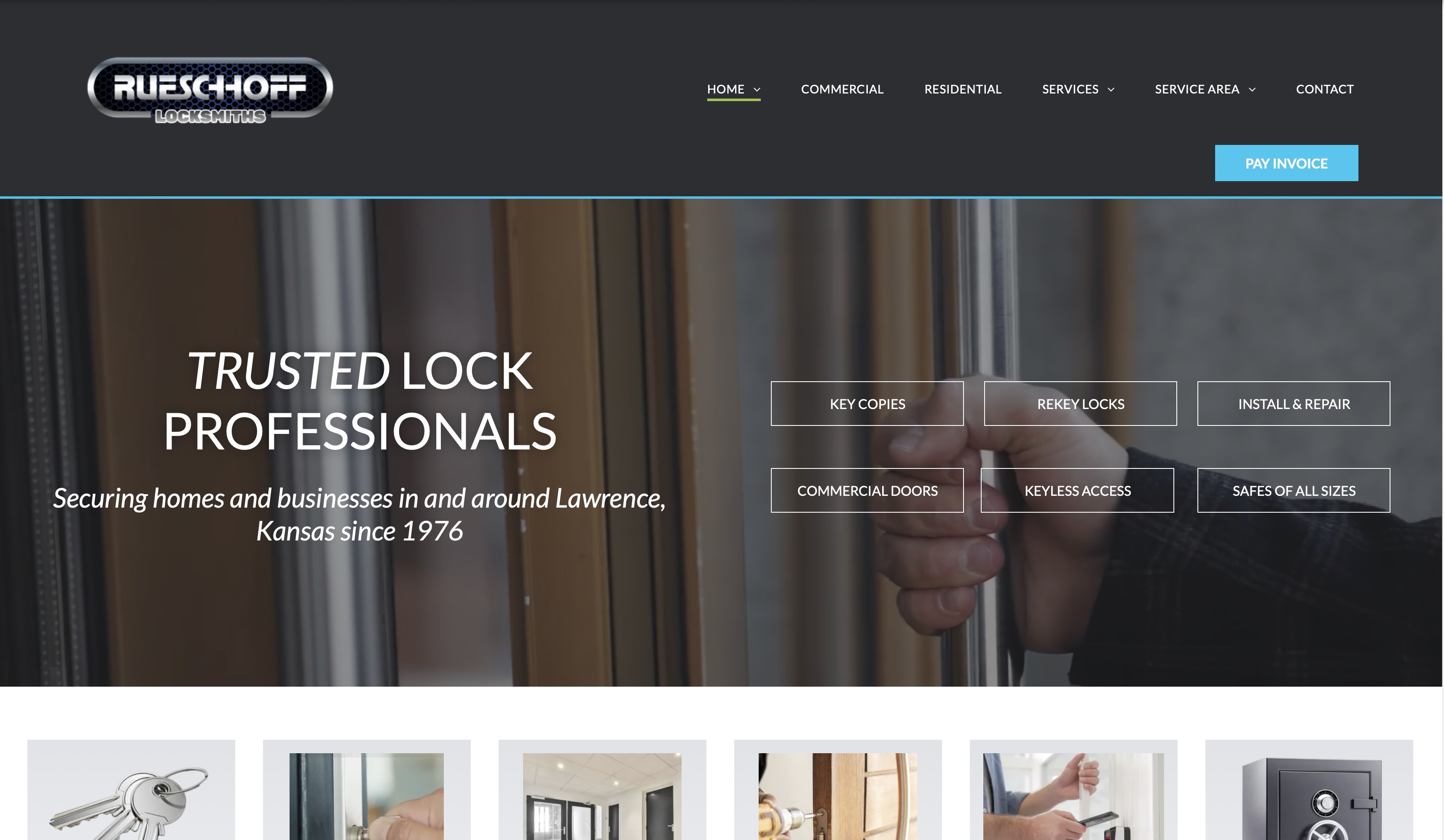 Rueschhoff Locksmith website screenshot